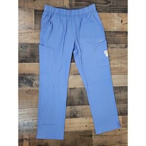 New Carhartt Force Womens‎ Petite Medium Nurse Elastic Scrub Pants Blue C53106P